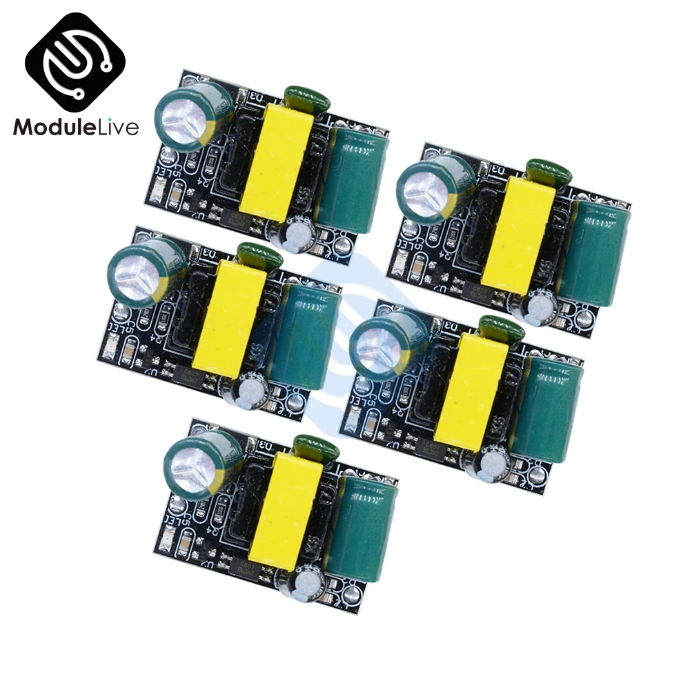 

5Pcs AC 220V To 5V DC Step Down Transformer Power Supply Module For Arduino AC-DC 5V 700mA 3.5W Precision Buck Converter