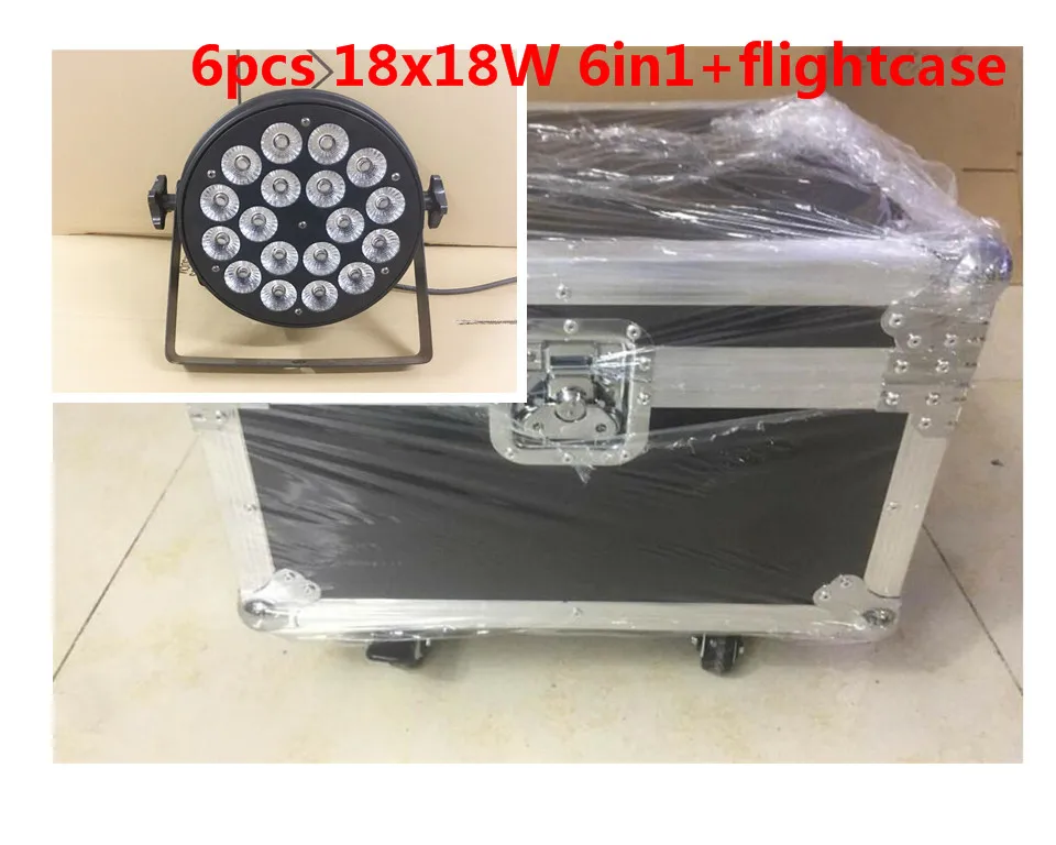 6, 18x18 W LED PAR luci CON 1 кейс RGBWA УФ 6in1 LED PAR Luce