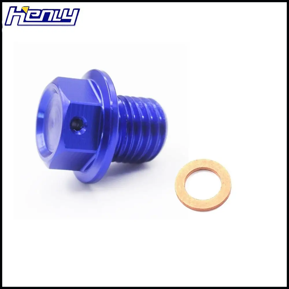 CNC BLUE BILLET OIL DRAIN PLUG BOLT FOR SUZUKI RMZ250 2007