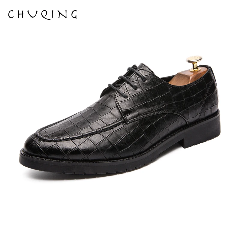 CHUQING Men's Dress Shoes Pointed Fashion Luxury Oxford Wedding Shoes