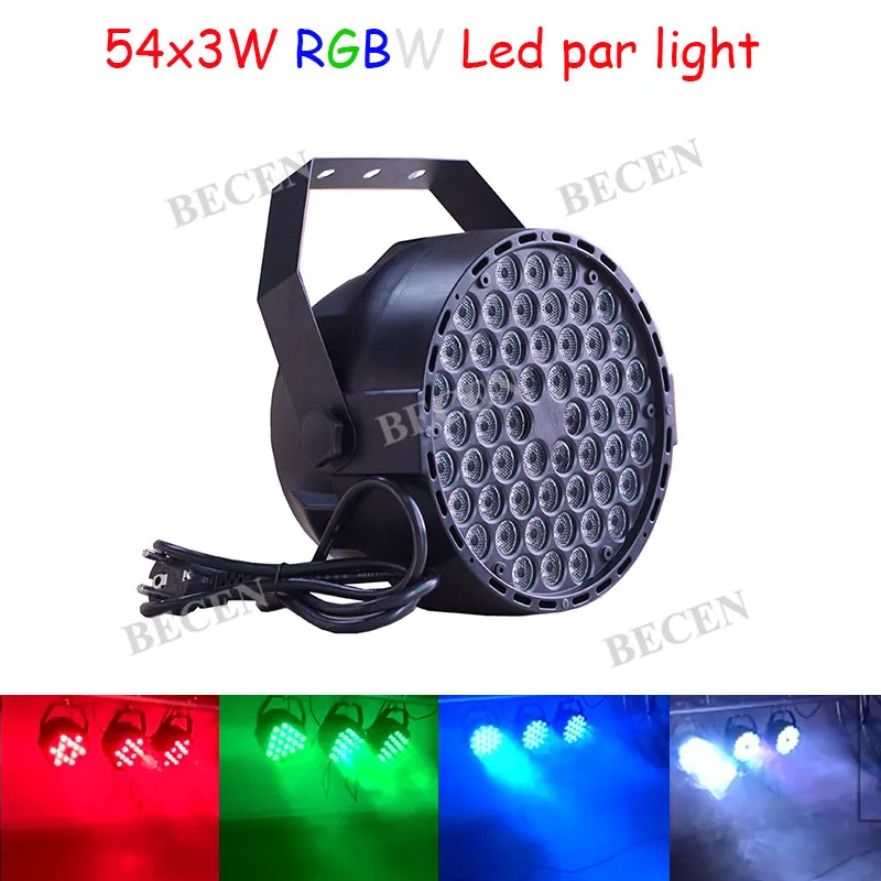 

54x3w par light RGBW plastic body for led stage lighting DJ par can light Christmas projector