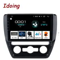Idoing 10.2 "4G + 64G Octa Core Android8.1 วิทยุ Vedio เครื่องเล่นมัลติมีเดีย Fit รถโฟล์คสวาเก้น 2011- 2015 2.5D IPS DSP GPS นำทาง