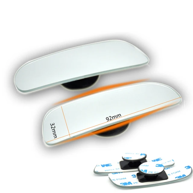 2Pcs Car Mirror 360 Degree Wide Angle Convex Blind Spot Mirror Parking Auto Motorcycle Rear View Adjustable Mirror