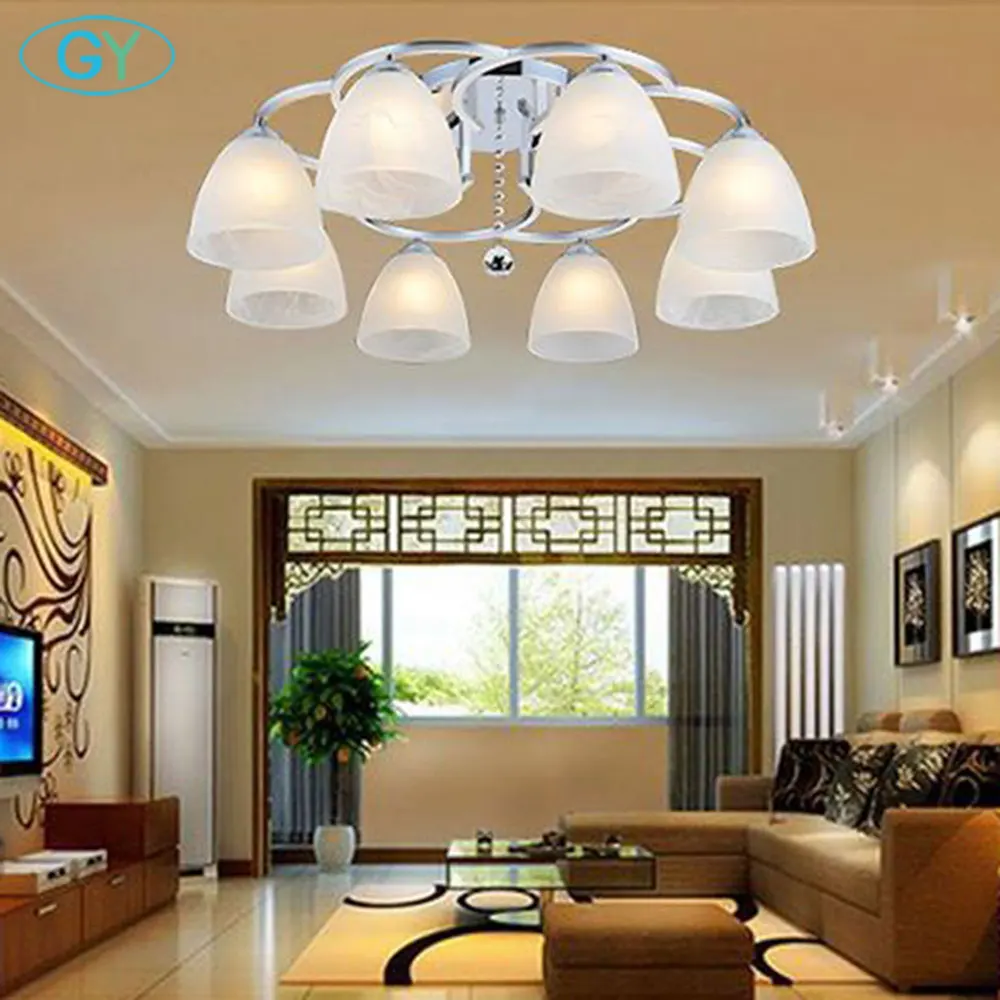 New modern ceiling lights 1/3/4/5/6/8 glass lampshades lamps living room bedroom kitchen ceiling