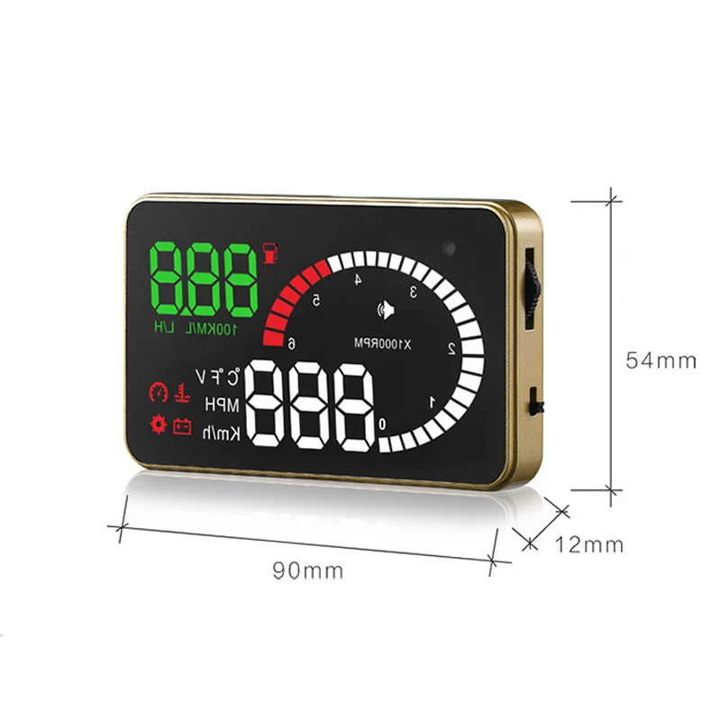 Автомобильный Hud OBD2 авто дисплей Автомобильный проектор gps Спидометр OBD2 дисплей проекция на лобовое стекло напряжение Сигнализация Автомобильный экран