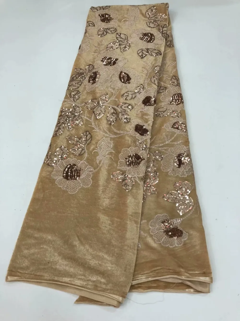 

(5 yards/lot) free shipping, Fashionable African velvet fabric for lady dress Nigerian burnout imitated silk fabric rfoc242