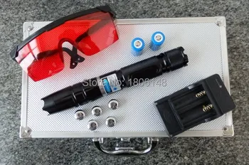 

Most Powerful 450nm 500000m 500W High power Blue laser pointer Flashlight Burning Match/paper/dry wood/candle/cigarettes+Glasses