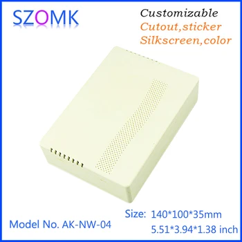 

10 pieces a lot szomk plastic case electronics junction box network box plastic router equipment enclosure for pcb design