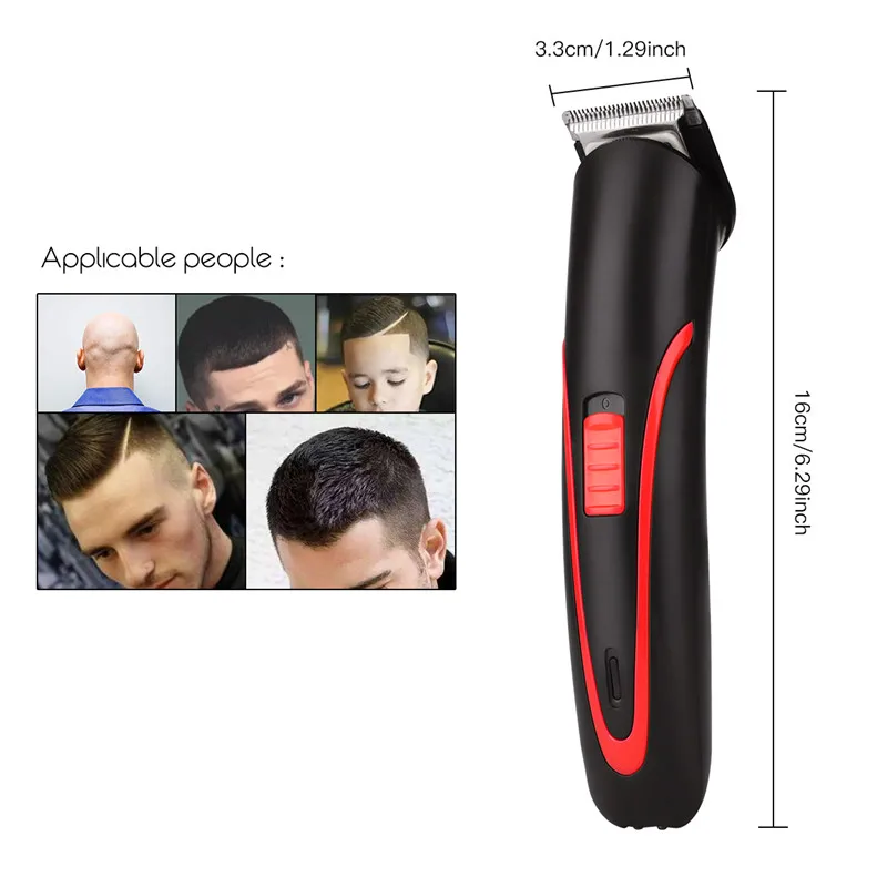 Professional Hair Trimmer Rechargeable Beard Shaver Razor Hair Clipper Men's Cordless Haircut Elect