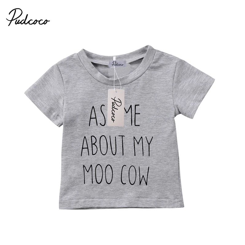 pudcoco 0 4T Children Newborn Kids Baby Boys Girls letter T shirt