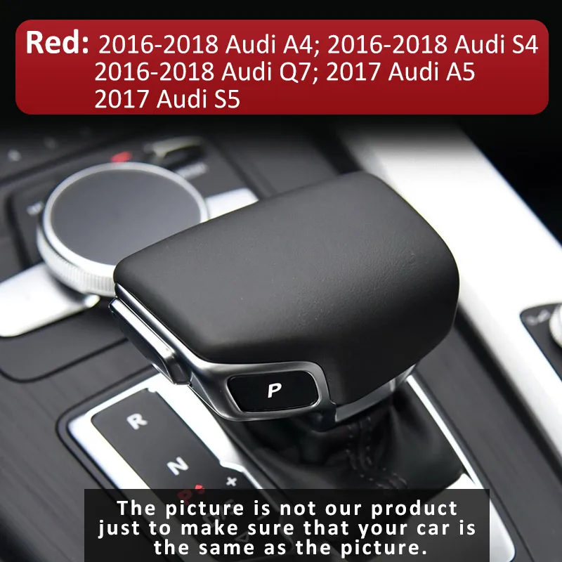 Шестерни переключения крышка переключения передач Ручка рычага переключения передач для Audi A3 8V A4 B8 B9 A5 A6 C6 C7 A7 Q3 Q5 Q7 A1 S3 S4 S5 S6 S7 аксессуары для интерьера - Название цвета: Red Style B