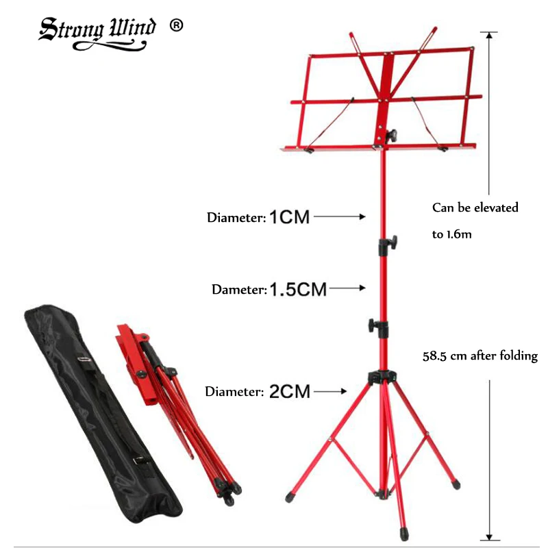 Music Stand Shelf Guitar Zither Spectrum Accessories Table Violin Bold Portable Folding Stands | Спорт и развлечения
