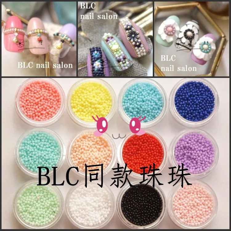 1.5g/Box Japan Korea Sweet Candy Color Resin Ball Beads Metal Alloy Nail Art Decorations 3D Stickers Tool for Manicure | Красота и