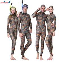 Группа серфинг гидрокостюм UPF50+ камуфляжные подводное плавание погружения кожи для взрослых Гидромайки Цельный с капюшоном Перейти Стингер костюм Для мужчин wo Для мужчин