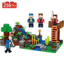A minha Aldeia Blocos de Construção Educacional Tijolos de Construção Brinquedos Para As Crianças do Meu Mundo Compatível LegoINGLYS Minecrafted Conjunto