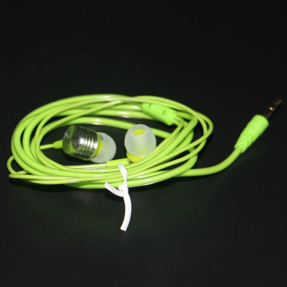 NEW In-Ear Earphone Headset, Mega Bass, Straight Insert, Candy Color - Цвет: Зеленый