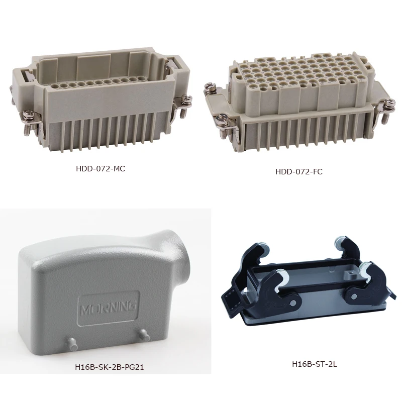 

HDD-072 whole set 10A 250V 72 pins socket and plug price heavy duty connector