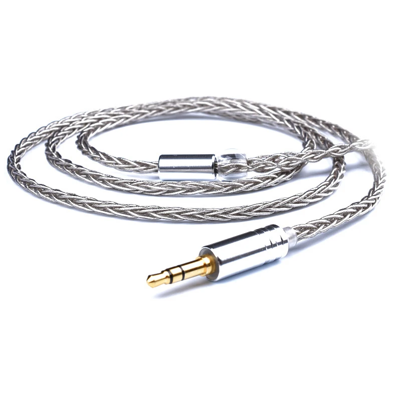 

3.5mm 8 Core DIY MMCX Cable for Shure SE215 SE535 SE846 UE900 SE425 Headset Silver Plate Replaceable Cables for IPhone Xiaomi