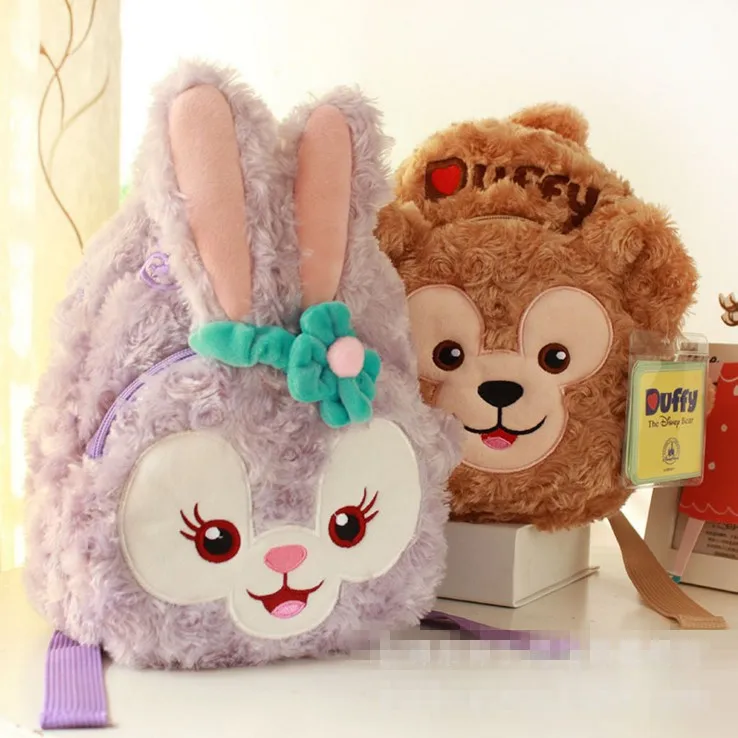 Candice guo! Милые плюшевые игрушки мультфильм Даффи медведь StellaLou rabbit два слоя рюкзак