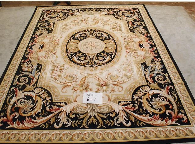 

Free shipping 12'x15' Aubusson woolen carpe aubusson design area carpet hand woven woolen rug