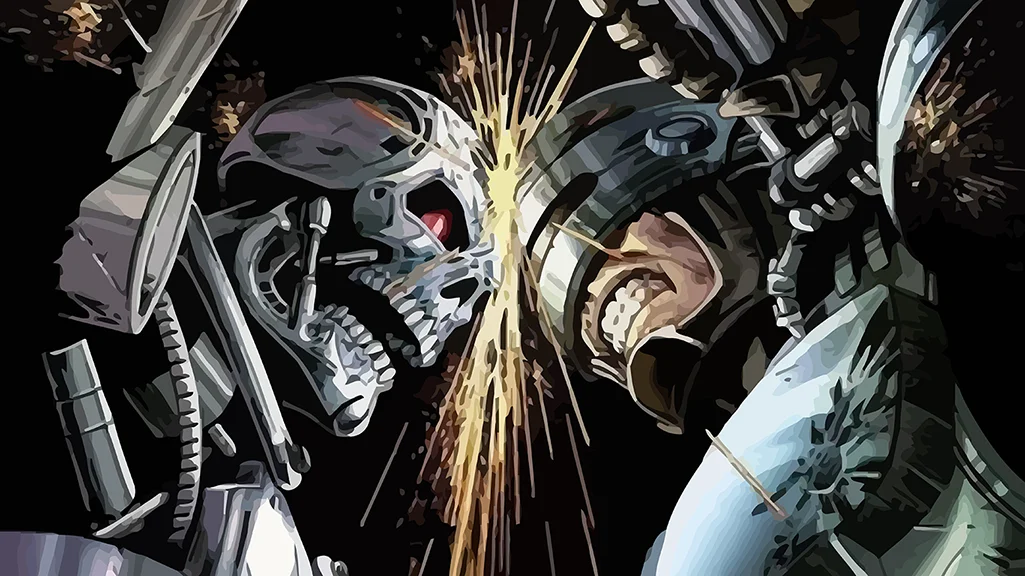 Q0020 постеры и принты Robocop vs Terminator художественный постер картина живопись Домашний
