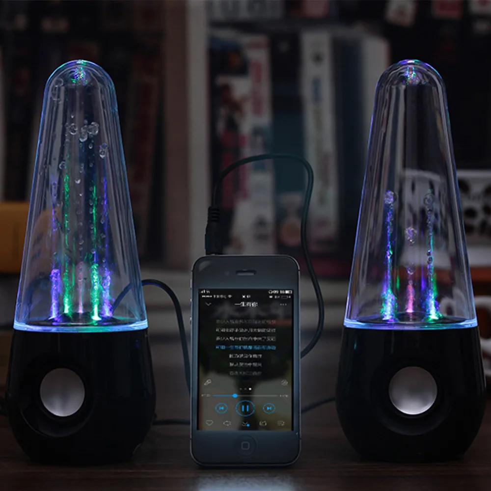 dancing wired water speakers