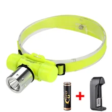 Портативный водонепроницаемый головной светильник 1000 люмен T6 светодиодный AAA 18650 светодиодный фонарь для дайвинга походные лампы Открытый Светодиодный светильник ing