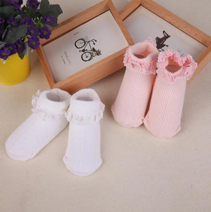 

Cotton Spring Autumn Children Flower Lace Solid Kids Baby Girls Kids Socks Dance Floral Ballet newborn infant gift Anti Slip