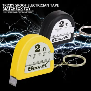 

Electric Ruler Tape Measure Plastic Yellow Electric Shock Toy April Fools' Day Prank Black Electric Party Prank Toys