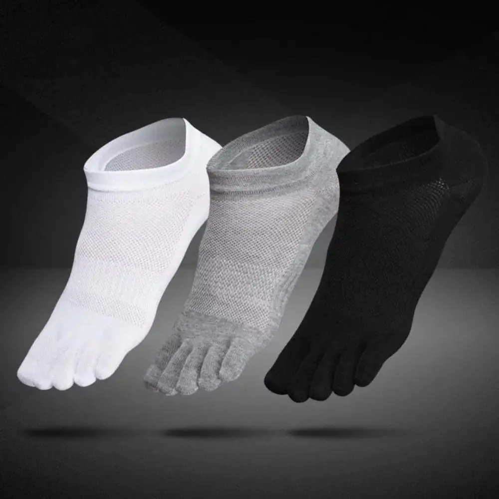 

Spring Summer New men's socks Sports Mesh breathable Five-toed Socks Short Paragraph Cotton Soft Comfortable Toe Male Socks