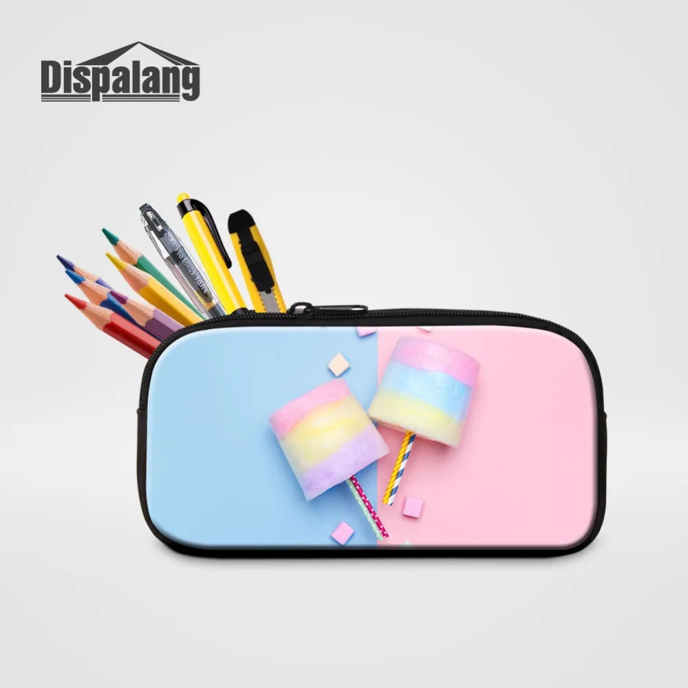 

Girl Lovely Candy Pencil Case Marshmallow Printed Women Mini Zipper Cosmetic Bag Lady Portable Makeup Pouch Children Pen Box Bag