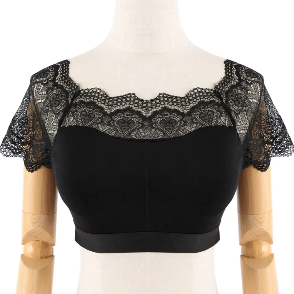 

1 Pcs Woman Breathable Sexy Seamless Lace Tube Top Back Padded Workout Crop Tops Elegant Fashion Creative Design Camisole