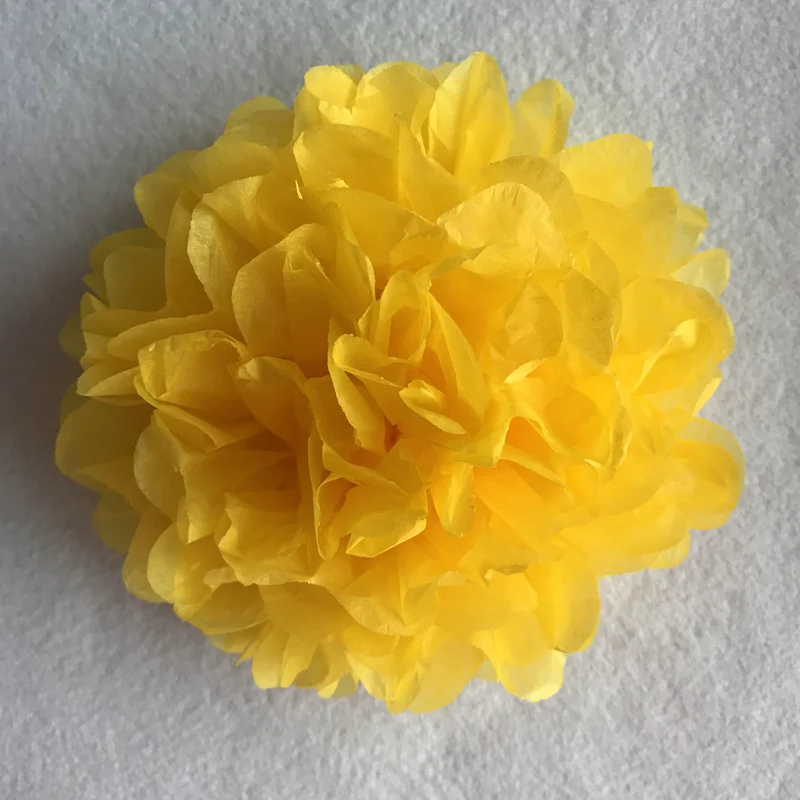 6inch Simulation Peony Flower DIY Tissue Paper Flower for Romantic Wedding Decoration Home Party Decorative Paper Flowers Balls - Цвет: Цвет: желтый