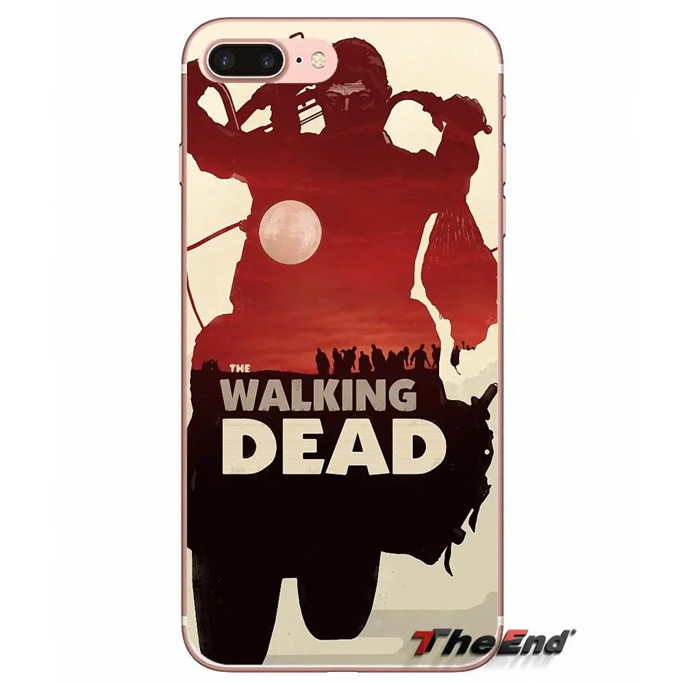 Мягкий чехол для мобильного телефона Walking Dead Apple iPhone X 4 4S 5 5S SE 5C 6 6S 7 8 Plus 6Plus 7plus plus