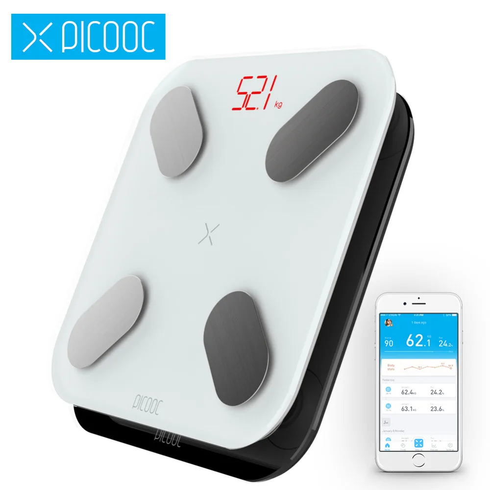 

PICOOC Mi Bathroom weight Scales Floor Digital Body Fat Scales Bluetooth Electronic Outdoor mini Smart Weighing Scales with APP