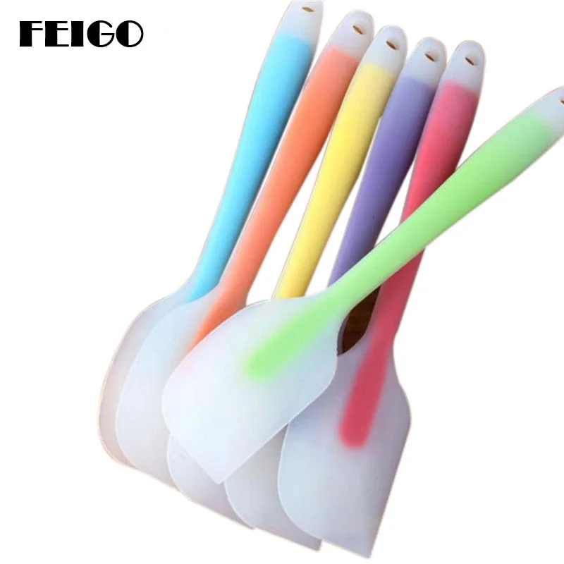

FEIGO 1Pcs Silicone Spatula Spoon Baking Tools For Cake Baking Pastry Spatulas Scraper Mixer Dough Butter Ice Cream Scoop F94