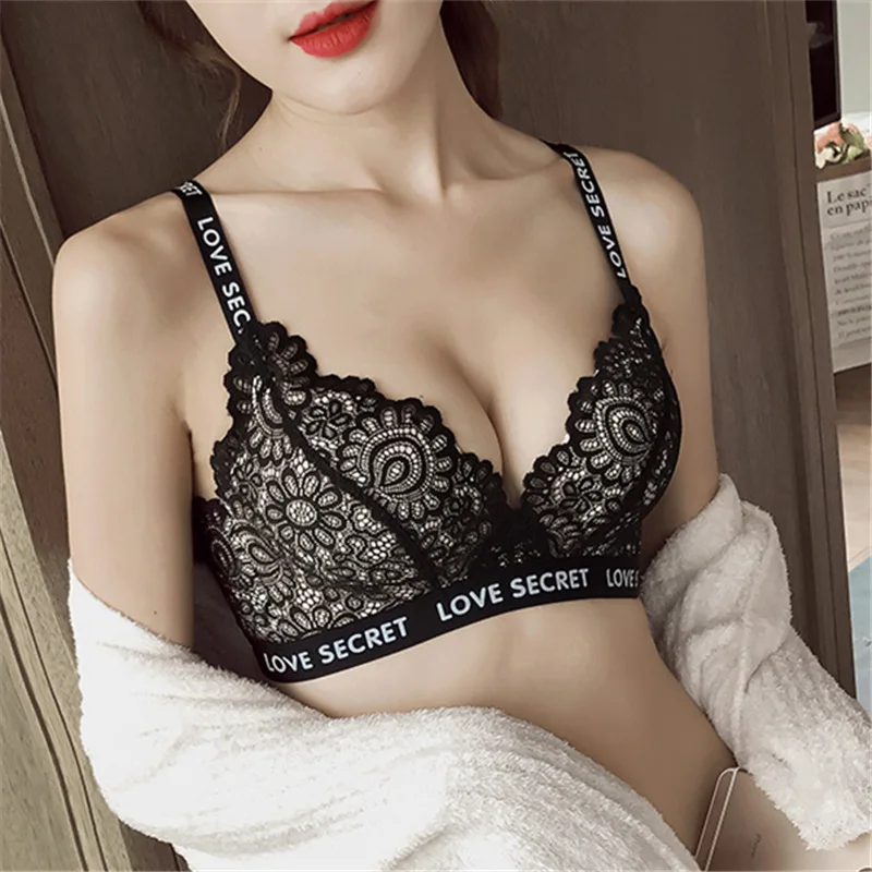 DERUILADY бюстгалтер топ Кружева Белье Провод Бесплатная Бюстгальтеры Push Up bra women бра