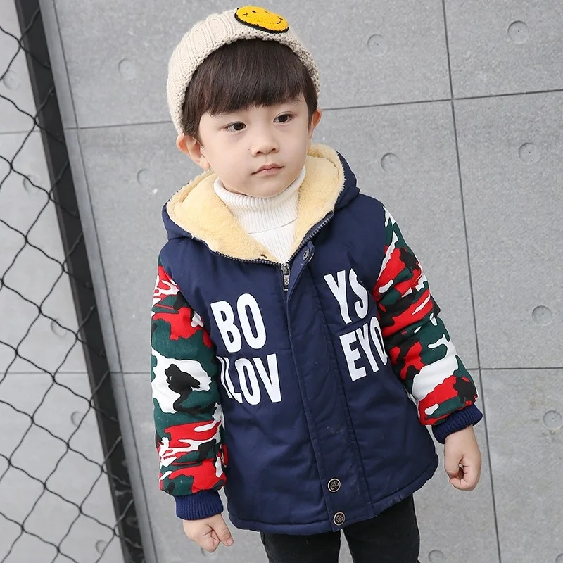 Детская зимняя хлопковая одежда для мальчиков и девочек одежда для мальчиков хлопковые пальто толстые пальто детская одежда с перьями - Цвет: 6