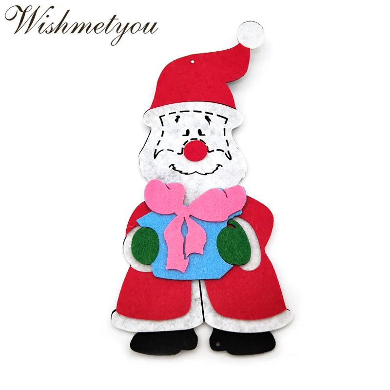 

WISHMETYOU 25cm Snowman Non-Woven Felt Christmas Decoration Pendant Xmas Gifts Crafts Accessories Handmade Home Party Supplies