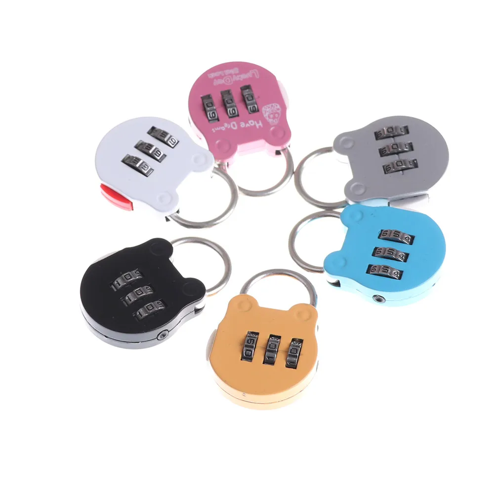 2pcs Padlock Resettable 3 Dial Digit Combination Suitcase Luggage Password Code Lock