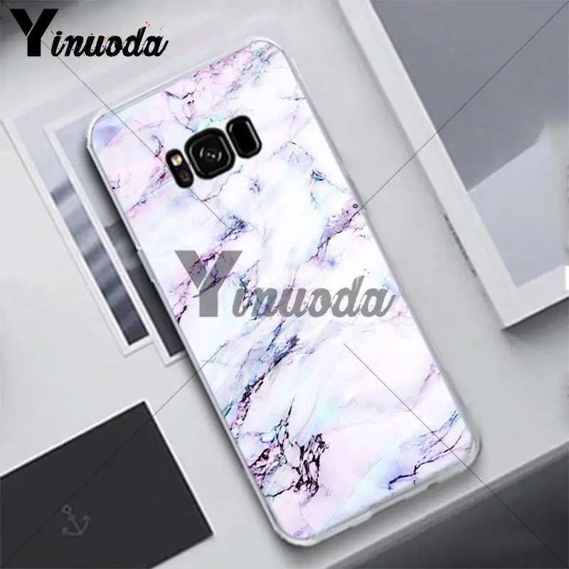 Yinuoda اللون المطبوعة الرخام الملمس حقيبة لهاتف سامسونج S5 S6 S7 S8 S9 S6plus S7plus S8plus S9plus S6edge S7edge S6edge زائد حالة