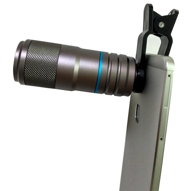 

New Matel HD 12x Phone Telephoto Telescope Lens Super wide-Angle optical Camera 90 Degree Universal Clip for Samsung s6 s7 edge