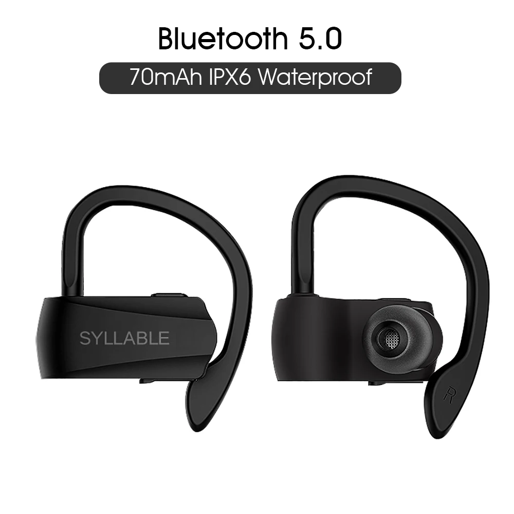 

Syllable D15 Wireless Bluetooth V5.0 Earbuds with Mic True Wireless Stereo 70mAh Noise Cancelling D15 Headsets Sweatproof