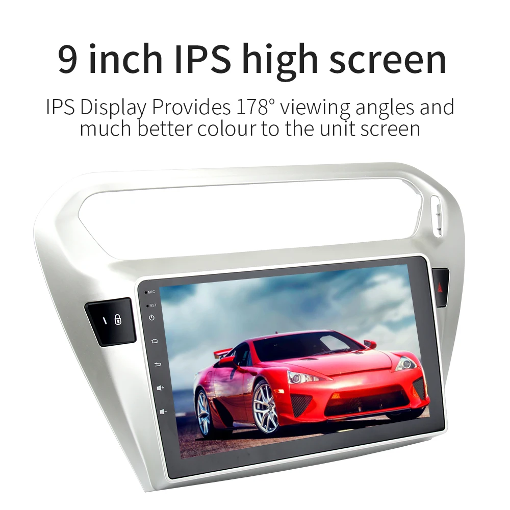 Flash Deal Dasaita 9" Android 9.0 Car Radio for Peugeot 301 Elysee Multimedia 2014 2015 2016 Support GPS Steering Wheel Control BT 2