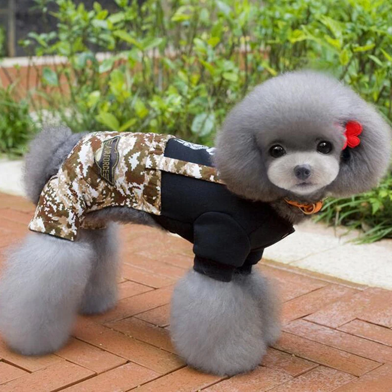 2016 Pet Dog Clothes Popular Descendants of the Sun Camouflage Dog Jumpsuits Sizes S-XXL Dog Shirts Overalls In Winter&Autumn (4)