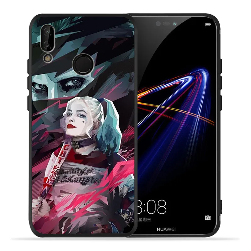 Harley Quinn Joker DIY для huawei P8 P10 P20 P30 mate 10 20 Honor 8 8X 8C 9 V20 10 Lite Plus Pro Чехол Coque Etui Funda