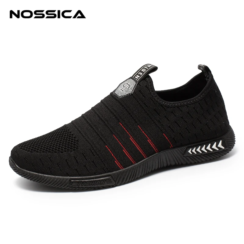 

NOSSICA 2019 Summer Breathable Soft Light Male Mesh Shoes For Men Adult Lace Up Sneakers Walking Casual Comfortable Footwear
