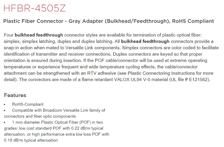 68 5 HFBR-4505Z