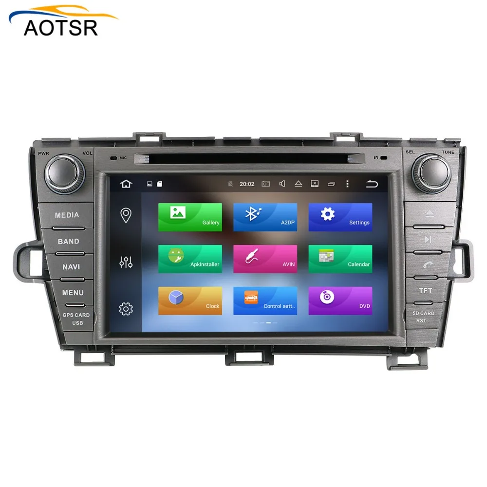 Cheap IPS 7" Android 8.0 Car DVD multimedia Player head unit For Toyota Prius 2009 2010 2012 2012 2013 Car Radio stereo GPS navigation 1