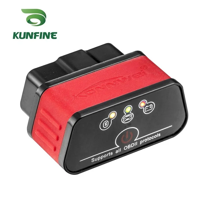 

KUNFINE KW903 Bluetooth 3.0 OBD2 Scanner Code Reader Erase Fault Errors OBD 2 ELM 327 ELM327 for Android Auto Automotive Tool